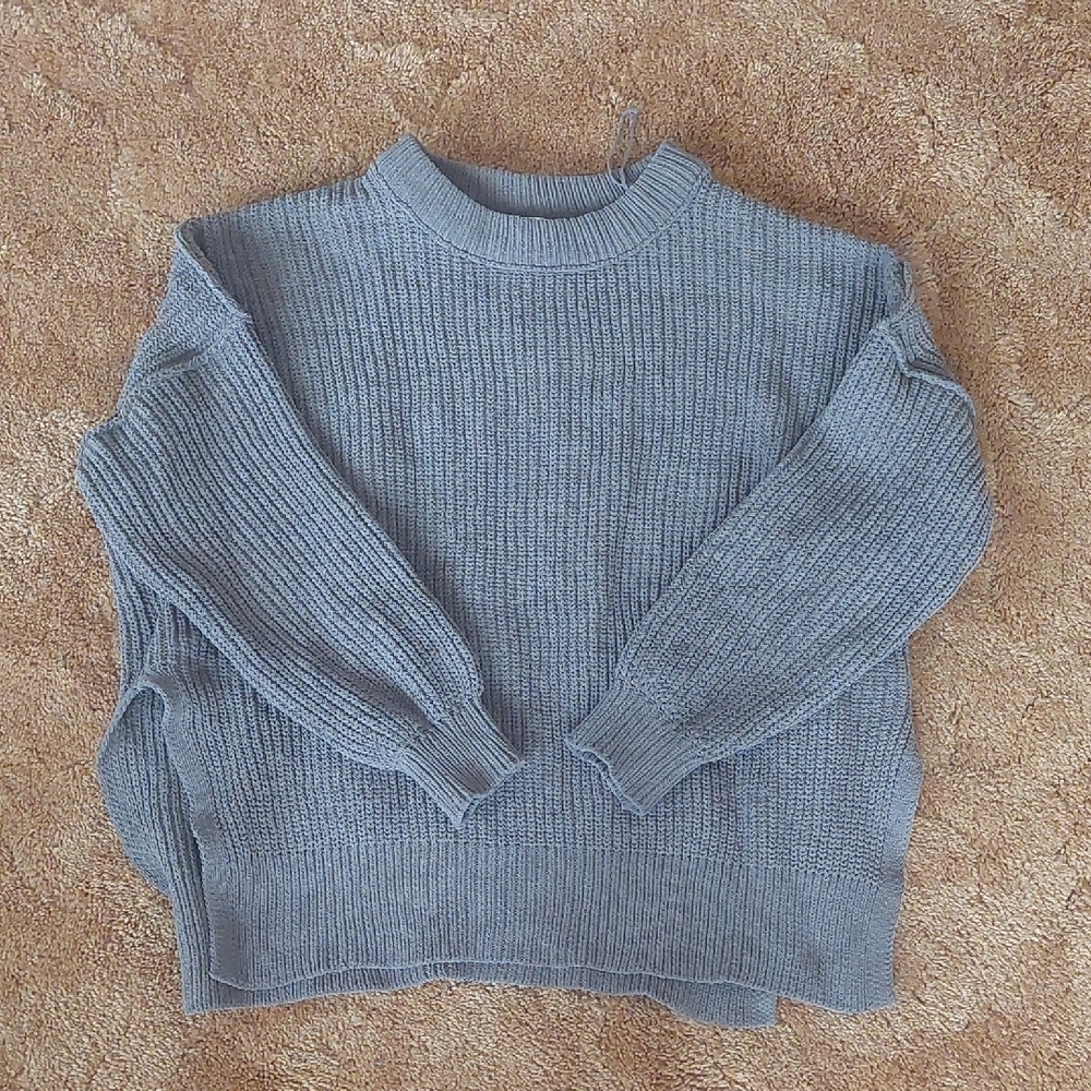 Aerie Brown Crew Neck Sweater